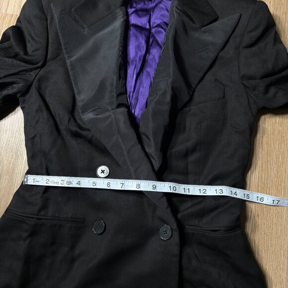 Ralph Lauren Collection double breasted blazer tuxedo jacket size 4 S wool Union - Picture 9 of 11